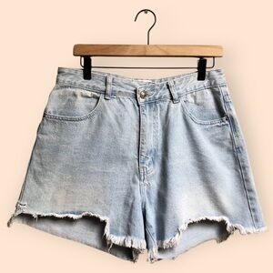 Princess Polly Denim Jean Shorts Cut Off Raw Hem Cotton Summer Women’s Size 10